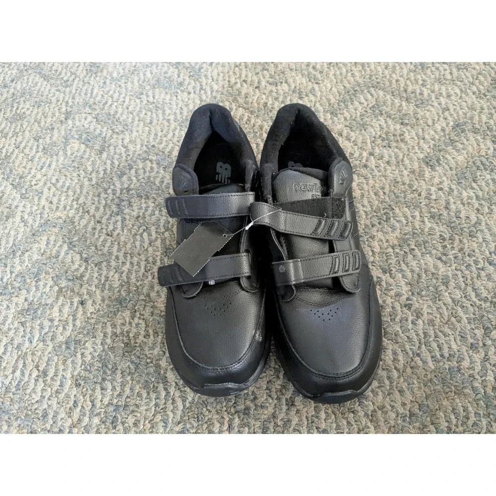 New Balance 928v3 Mens Walking Shoes Black Leather Hook Loop MW928BK3 Size 13 4E